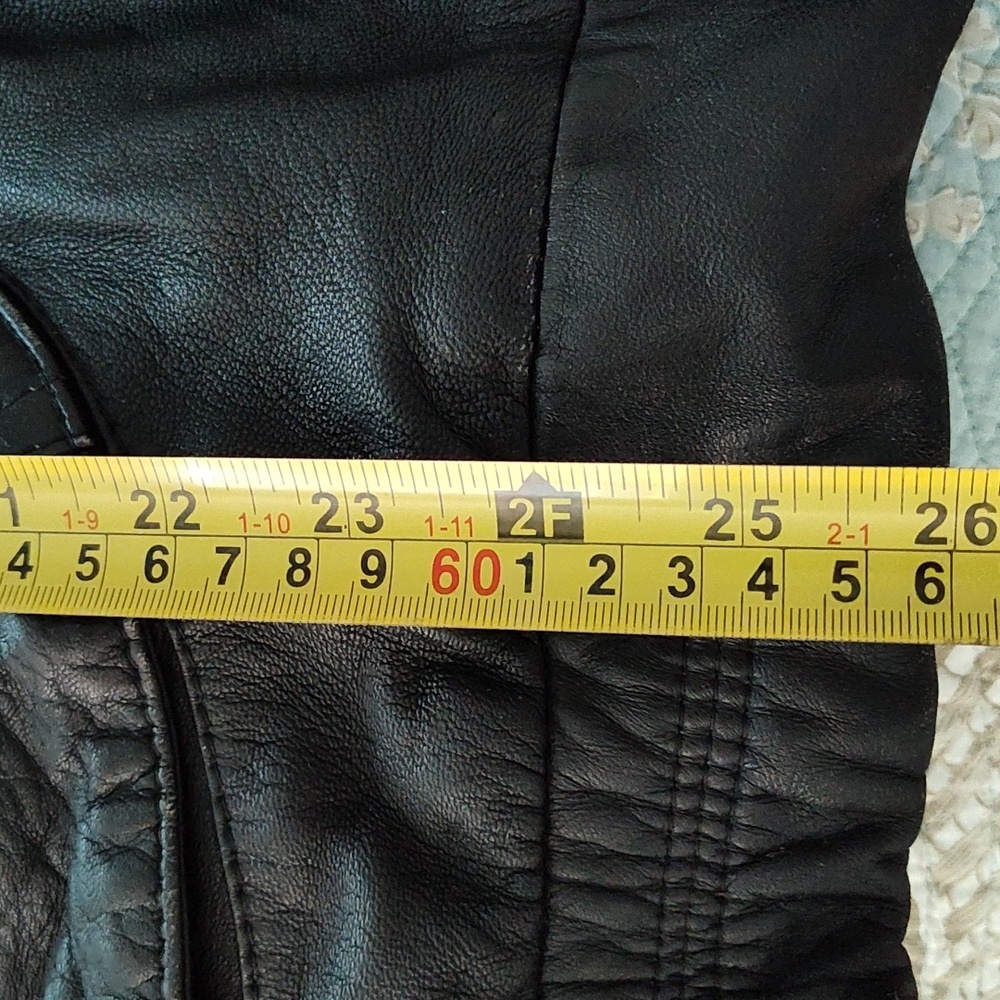 Vintage leather bomber jacket XL - Picture 15 of 16